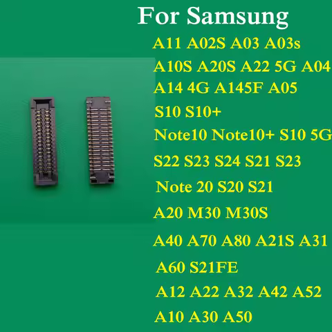 10PCS FPC Connector FOR Samsung A02S A10S A14 S10 NOTE10 20 S21 S22 S23 A30S A40 A12 A50 A60 LCD Display Screen Charging