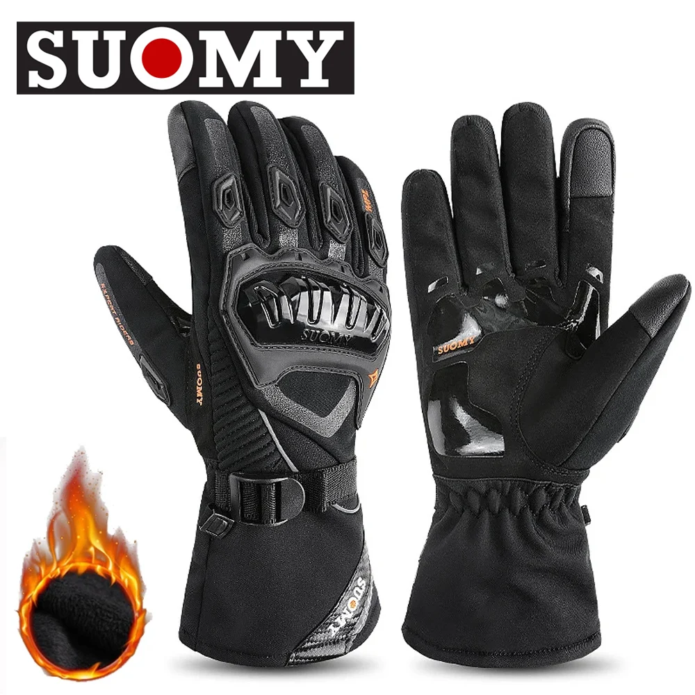 

Suomy Waterproof Motorcycle Gloves Winter Keep Warm Men Women Motocross Motorbike Racing Riding Glove Touch Sceen Guantes Moto