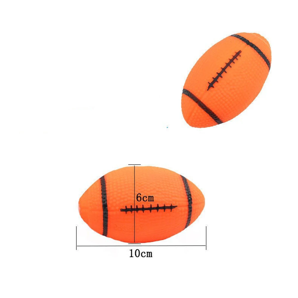 Soft Squeaky Sound Dog Toy Ball Vinyl Rubgby Football Basketball Interactive Toys For Dogs Puppy Small Medium Large Pets Toy