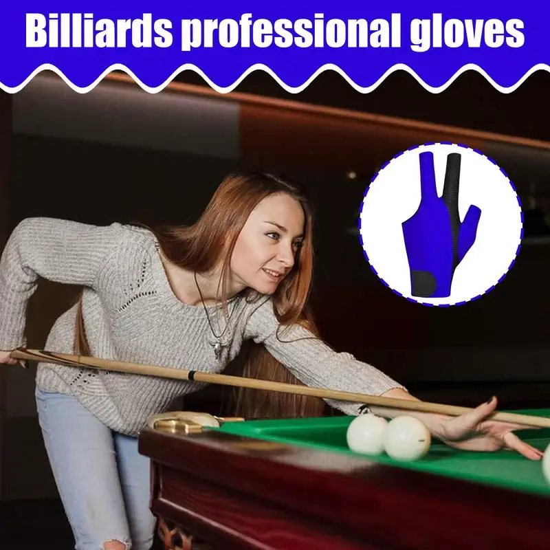 Professional Billiards Mitten Billiards Pool Mitten Breathable 3 Finger Mitten Non-Slip Professional Stretch Mitten For Left