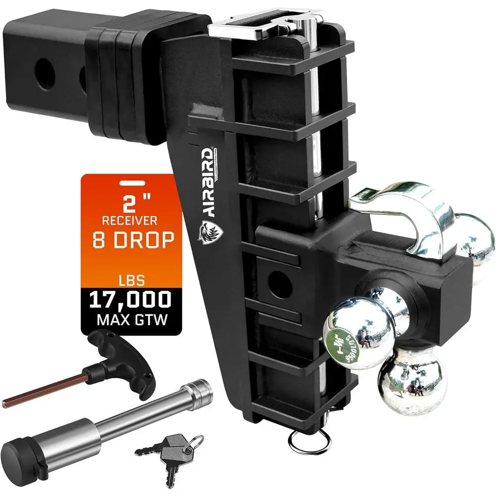 

Сверхмощный 2-дюймовый сцепь с 8-дюймовым падением для 17000 фунтов GTW, буксировочный сцепь с тройным шариком