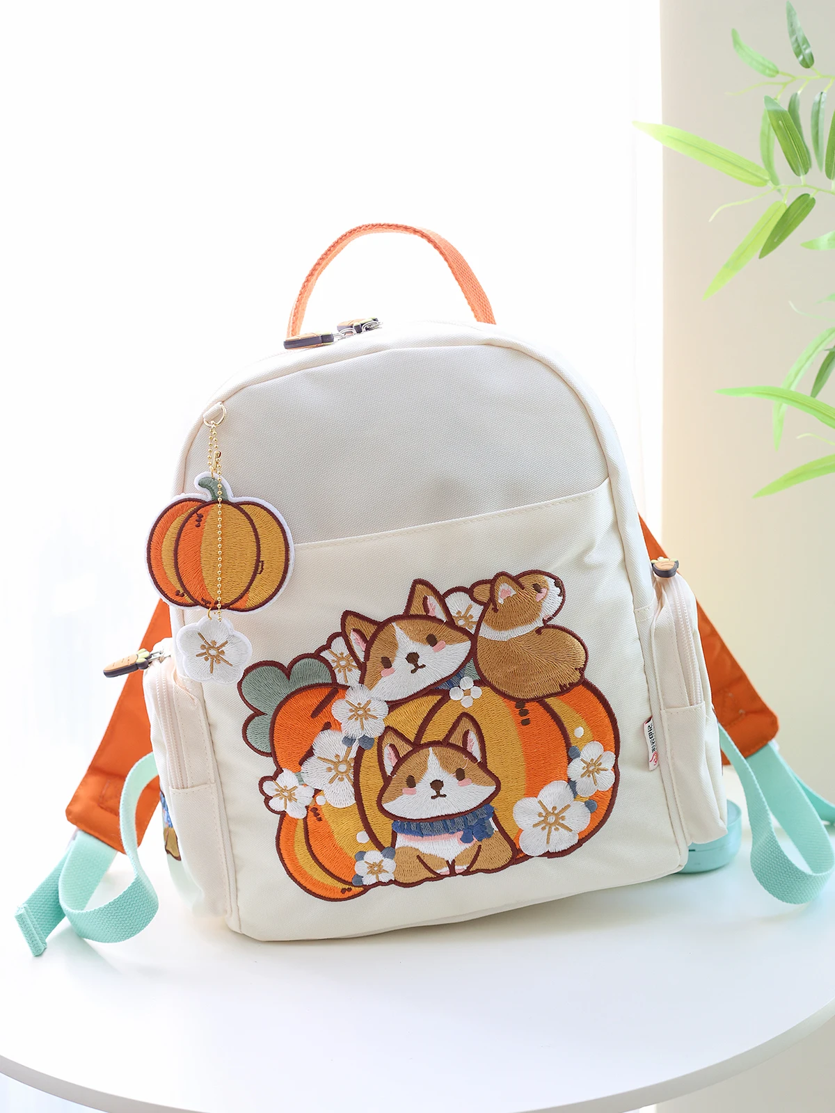 zaino-da-donna-in-nylon-con-ricamo-a-filo-di-seta-cloud-marking-corgi-borsa-da-viaggio-a-forma-quadrata-con-chiusura-a-cerniera-per-giovani-appassionate