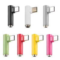 2-5PCS USB-C Earphone Adapter 90 Degree Type-C Male to 3.5mm Female Headset AUX Audio Cable Converter Connector