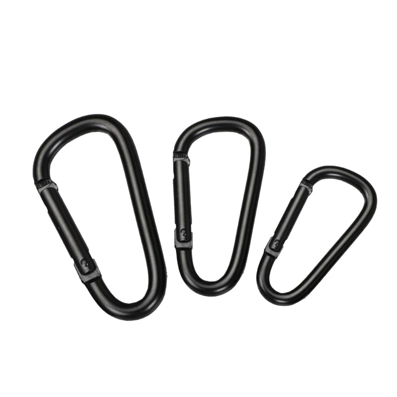 4 Pcs Spring Clip Hooks D Rings Clip Hook Carabiner Clip Keychain Clip Climbing Carabiner Mountaineering Buckle