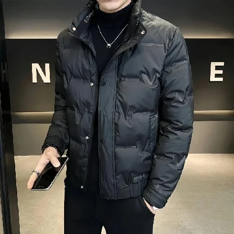 

Модная городская мужская пуховая куртка с воротником-стойкой, универсальная, для делового стиля, осенне-зимняя, новый дизайн, высокое качество, верхняя одежда