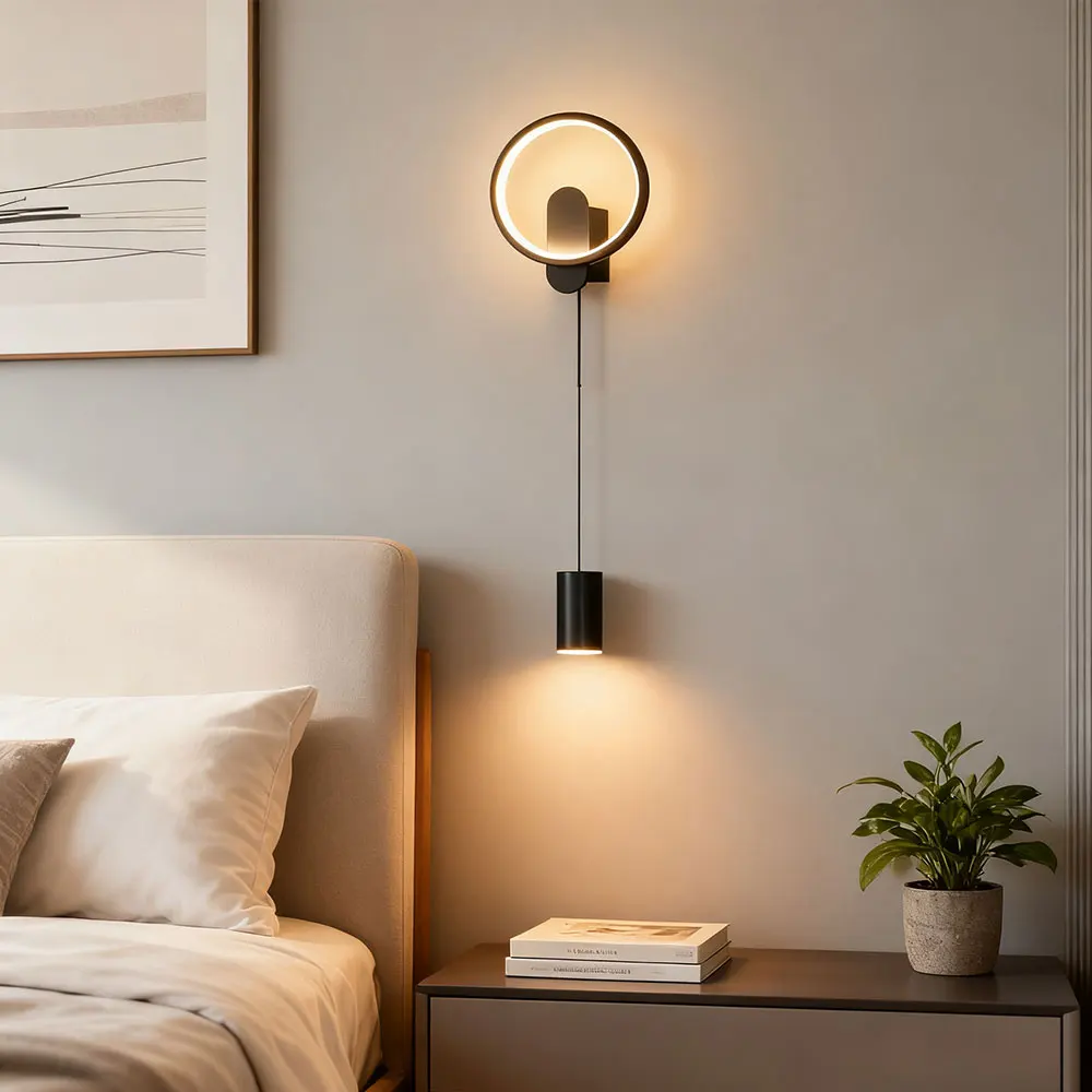 damiasmil-モダンブラックゴールド-led-ウォールランプ廊下通路寝室書斎階段壁照明器具家の装飾用