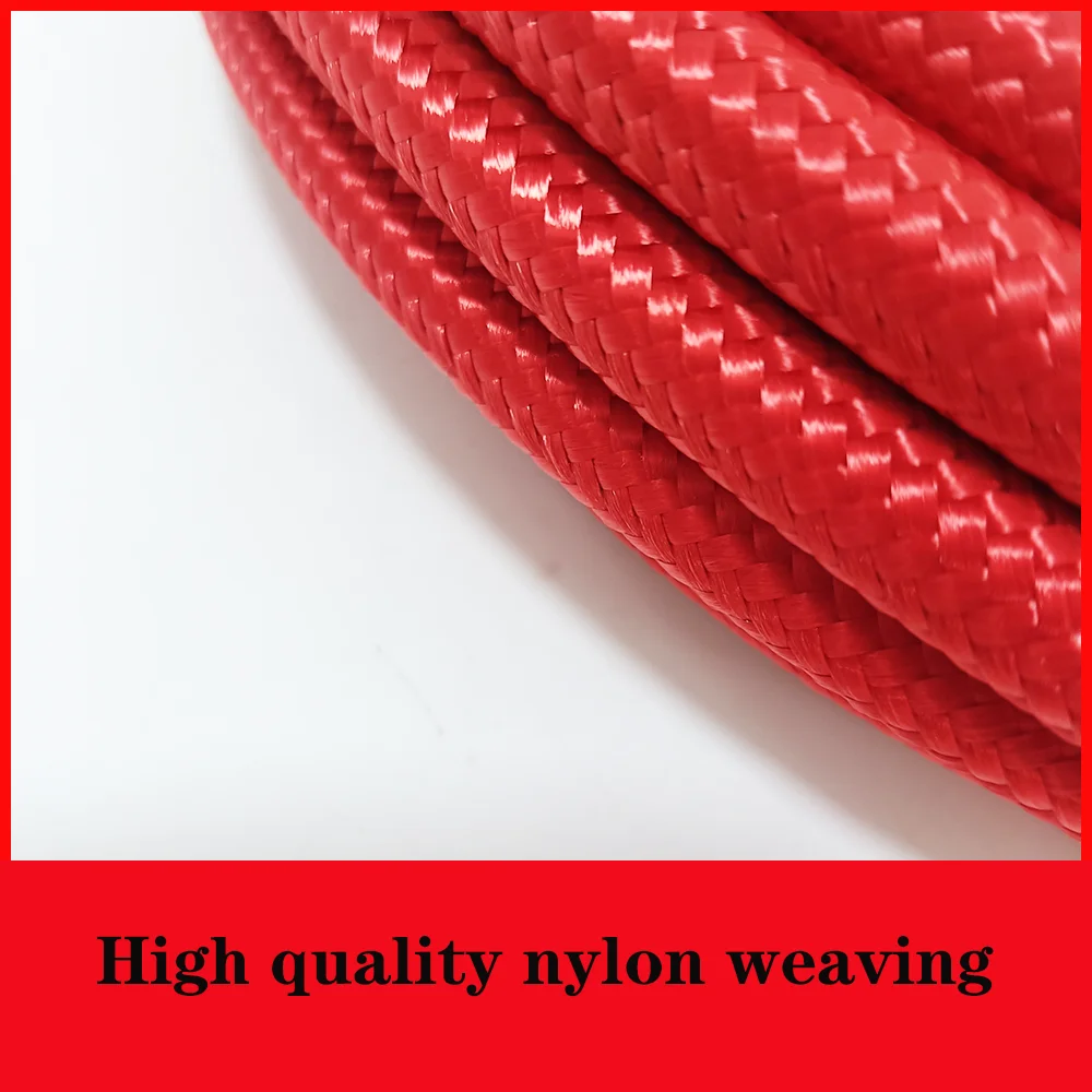 Czerwony przewód paliwowy, przewód olejowy, przewód gazowy 1M AN4-AN6-AN8-AN10-AN12-AN16-AN20, nylonowy/stalowy wzmocniony przewód do układu paliwowego, akcesoria. — zdjęcie 7