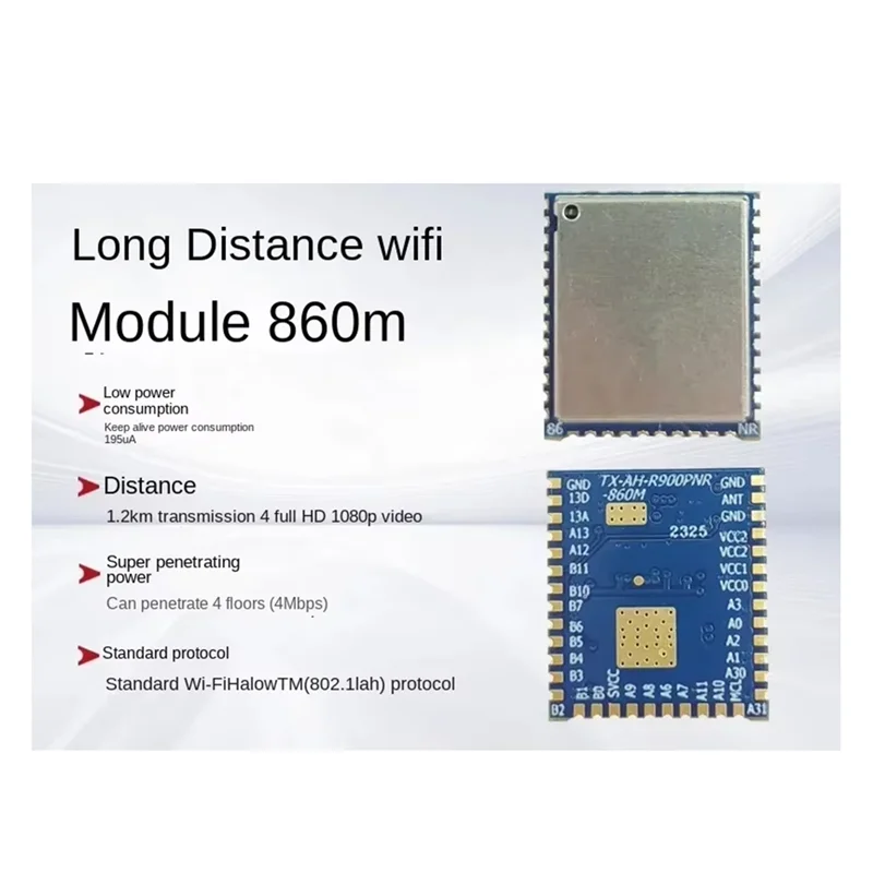 

Модуль Wi-Fi REPLA-передачи на длинные расстояния TXW8301 860M, низкое энергопотребление, стандартный протокол, сильное проникновение