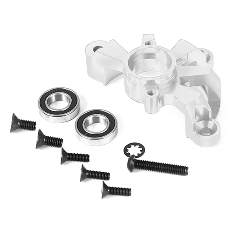 Cnc Metalen Koppeling Statief Metalen Koppeling Bell Mount Voor Rc Auto 1/5 Hpi Rofun Baha Km Rovan Baja 5b 5T 5sc Speelgoed Onderdelen, Zilver