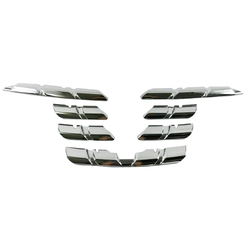 For Renault Kadjar 2016-2019 ABS Chrome Front Mesh Grille Bumper Cover Trim Insert Bonnet Garnish Molding Guard Protector