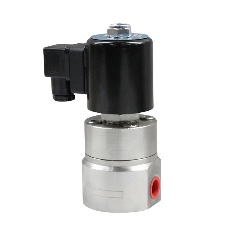 High pressure solenoid valve 12v24v4mpa 6.3mpa10mpa stainless steel piston type water gas oil