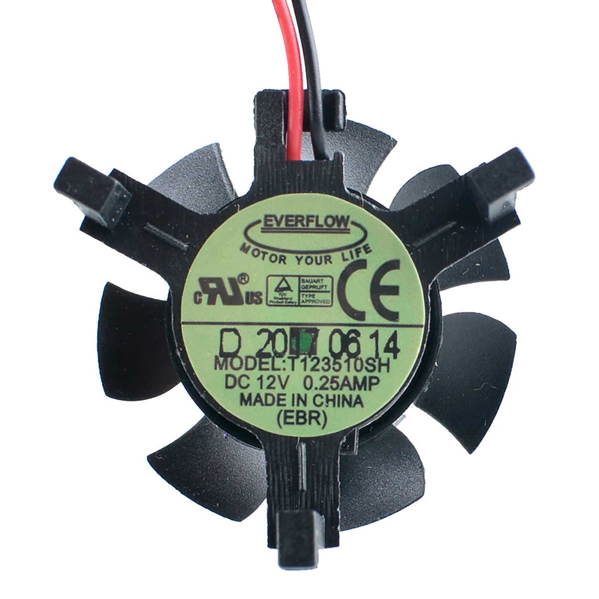 

T123510SH fan blade diameter 27mm bracket 26mm 12V 0.25A high-speed bracket long leg fan