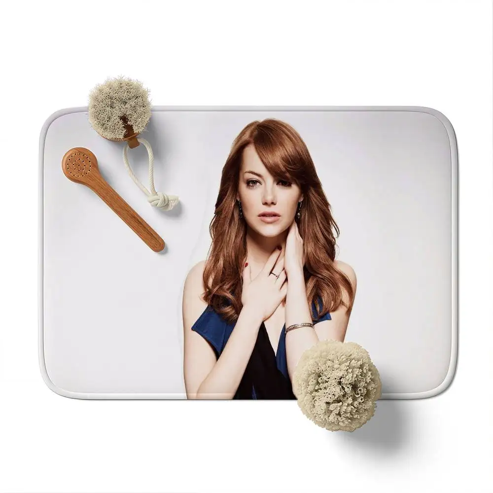 الممثلة إيما ستون الكلمة حصيرة مطبوعة كبيرة السجاد غرفة وغرفة نوم السجاد الحمام المضادة للانزلاق باب الحصير السجاد الصغيرة