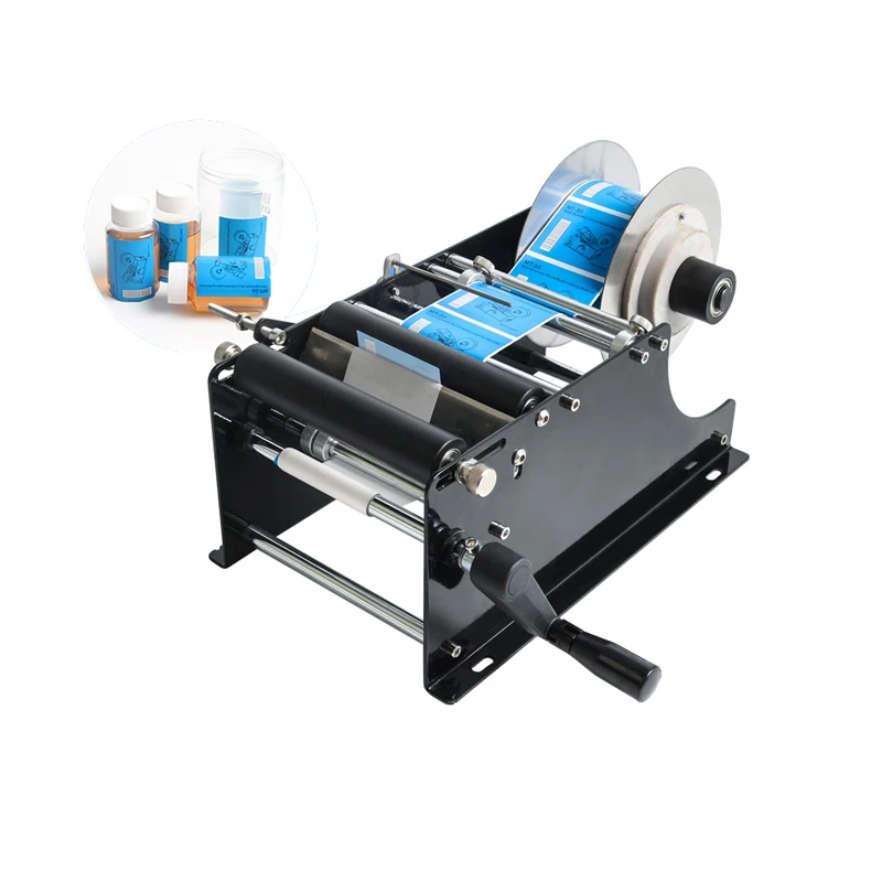 Small Manual Labeling Machine Label Stick Machine Round Bottle Labeler Label Dispenser Sticker Machine