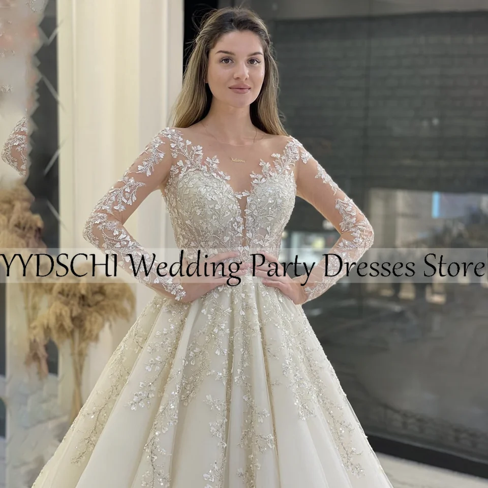 Customized Gown Luxury Wedding Dress For Women White Applique Sweetheart Stain Embroidery Ball Gown Appliques Sleeves For Women