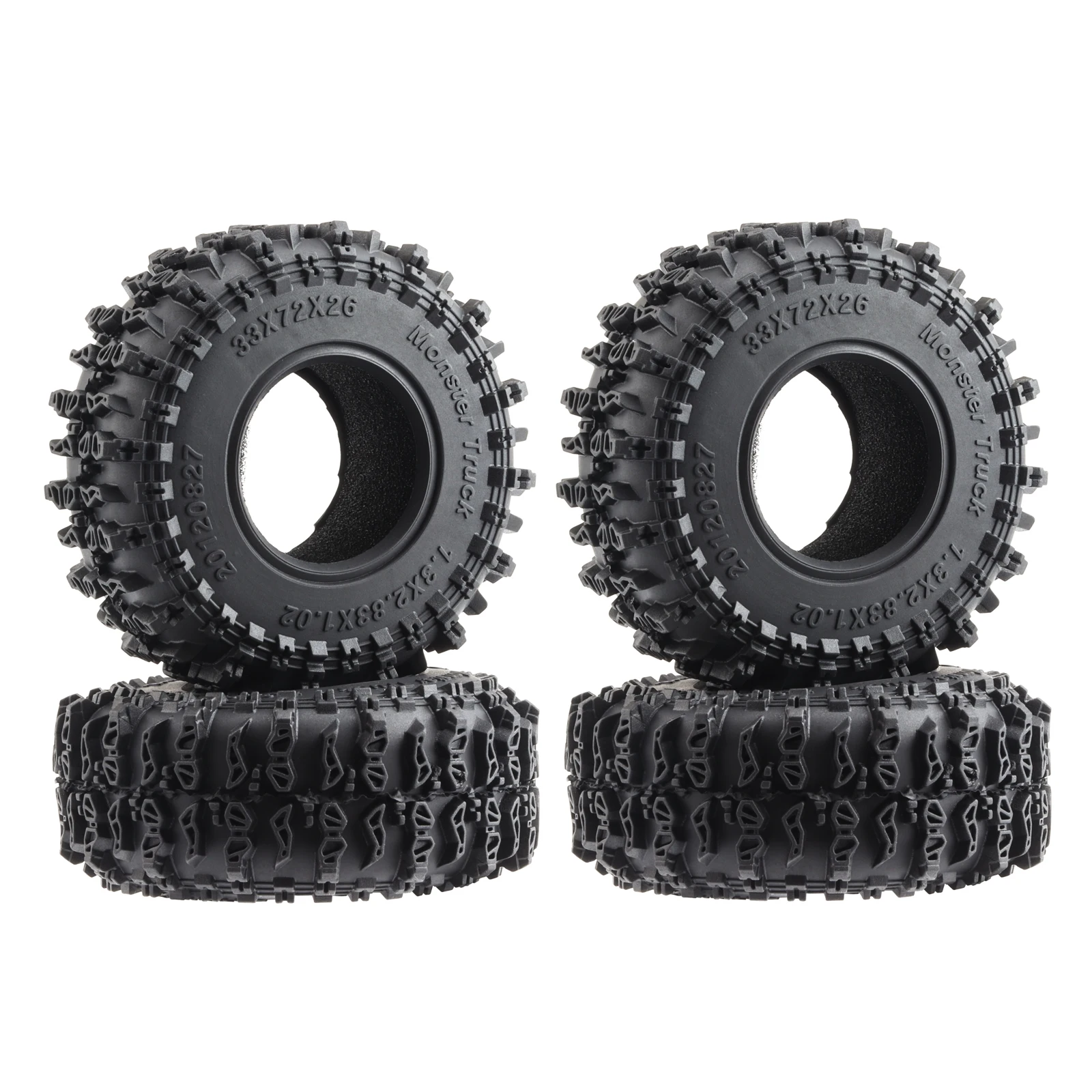 Hoocrawler المطاط عجلة الإطارات عدة مستنقع مخلب 70*27 مللي متر 1.3 "إطارات العجلات ل 1/18 TRX4M 1/24 RC SCX24 #2