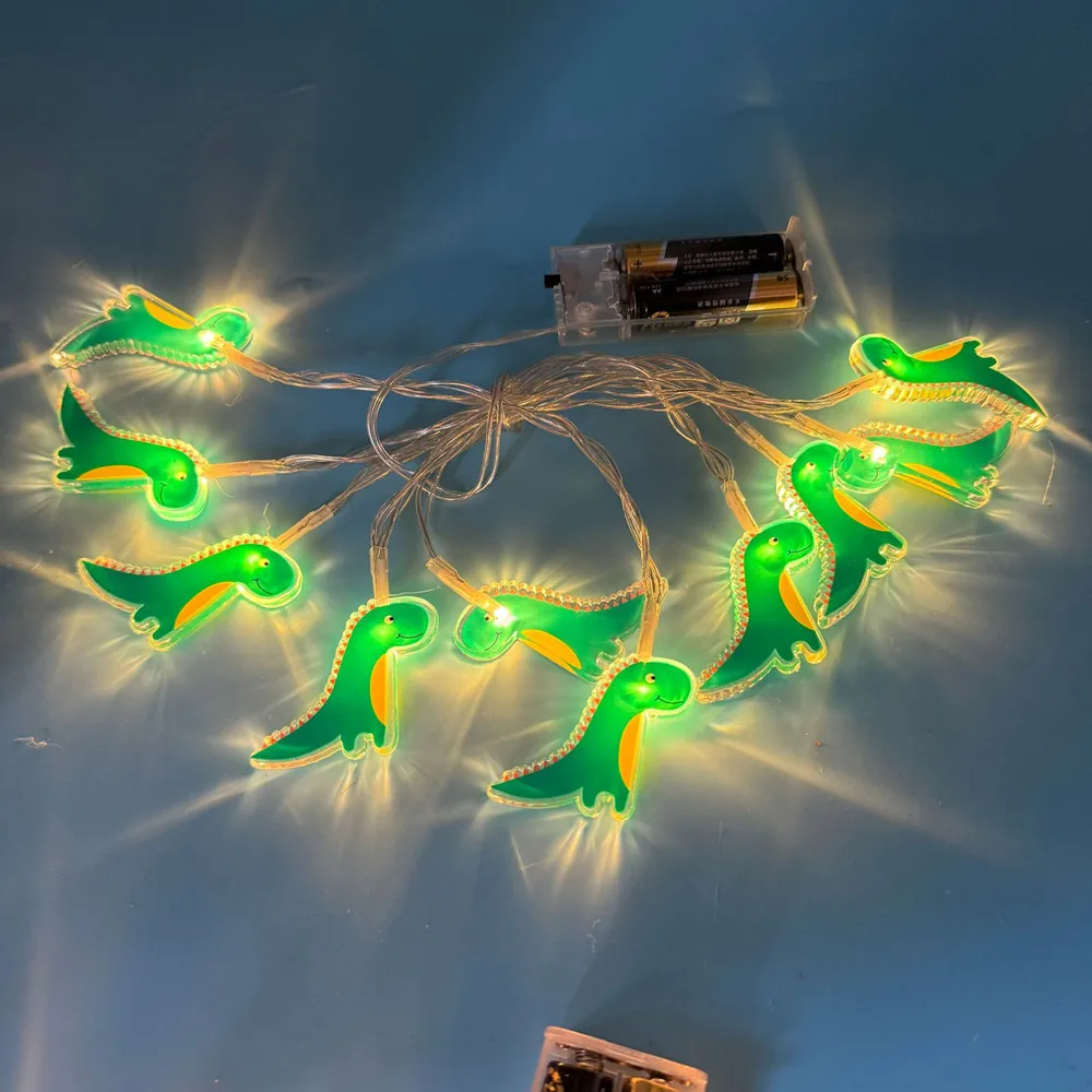 LED Dinosaurier Licht String Tier Geformt Cartoon Dekorative Licht Für Zimmer Indoor Party Dekoration String Lichter N06 – Detail 14