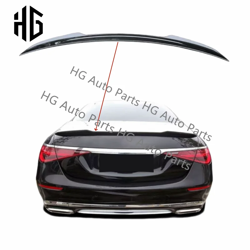 

High Quality Carbon Fiber Car Rear Lip Trunk Spoiler Wings For Mercedes Benz S-Class W223 X Style Tail Spoiler Auto Accessories