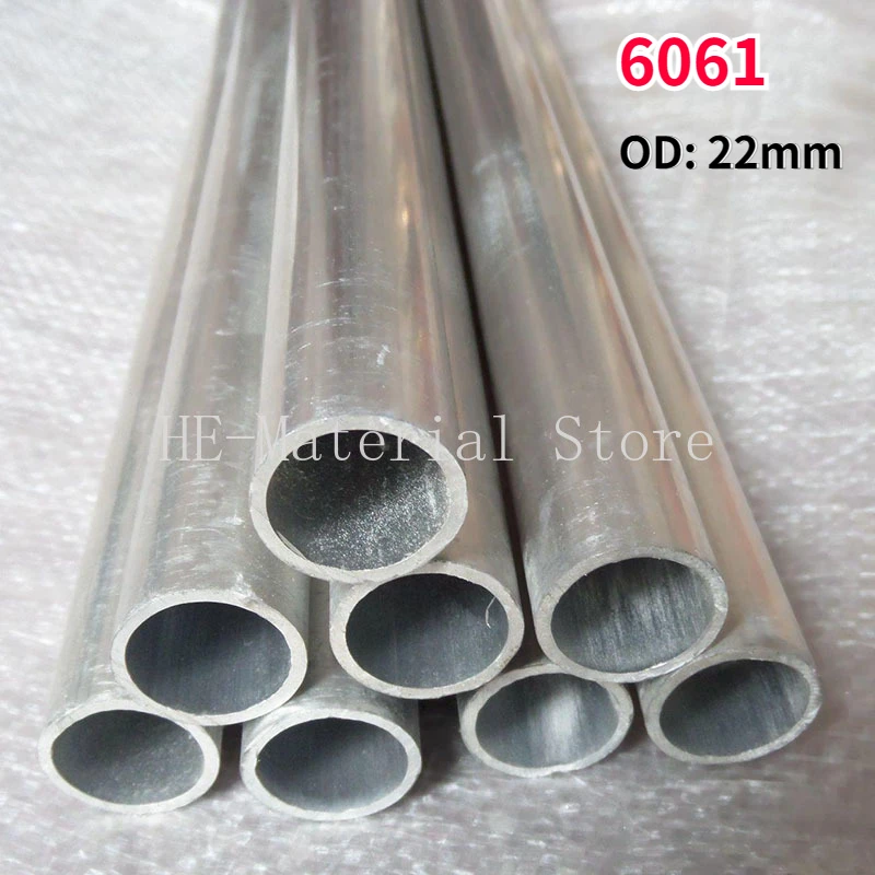 1Pcs Length 100mm 6061 Aluminium Alloy Tube OD 22mm Hollow Round Aluminum Pipe ID 7/9/10/12/13/14/15/16/17/18/20mm