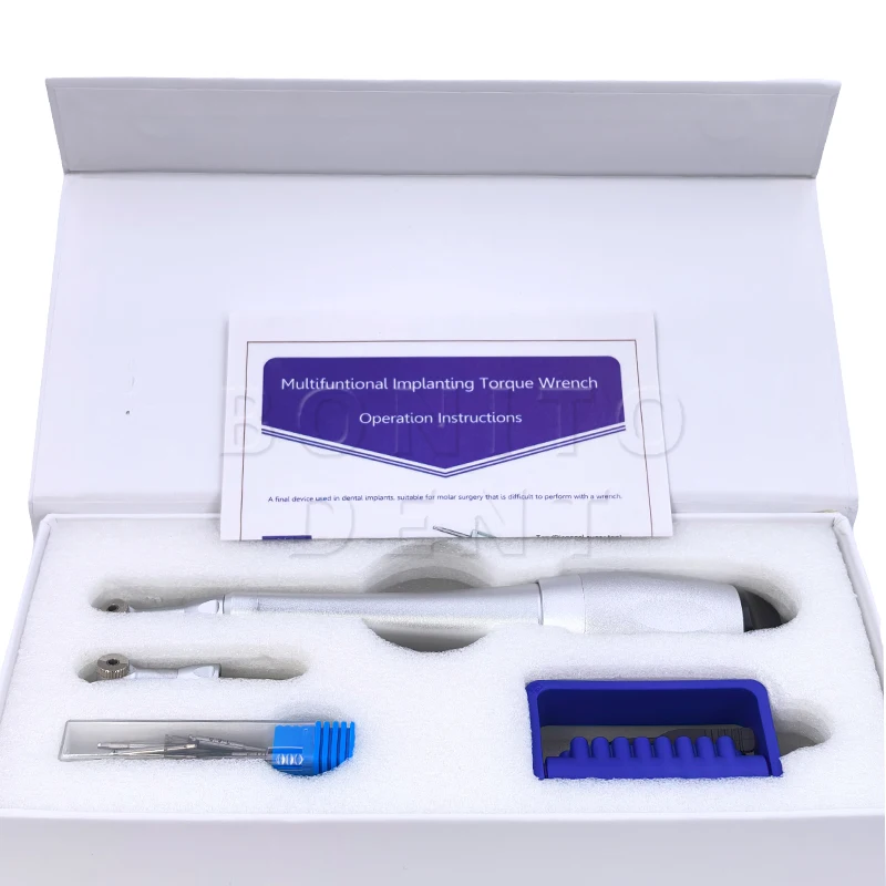 Стоматологические универсальные отвертки, оборудование для имплантатов — простота в эксплуатации, точный динамометрический ключ 5-35 Н.М для инструмента для имплантации с защелкой Стоматологические универсальные отвертки, оборудование для имплантатов — простота в эксплуатации, точный динамометрический ключ 5-35 Н.М для инструмента для имплантации с защелкой