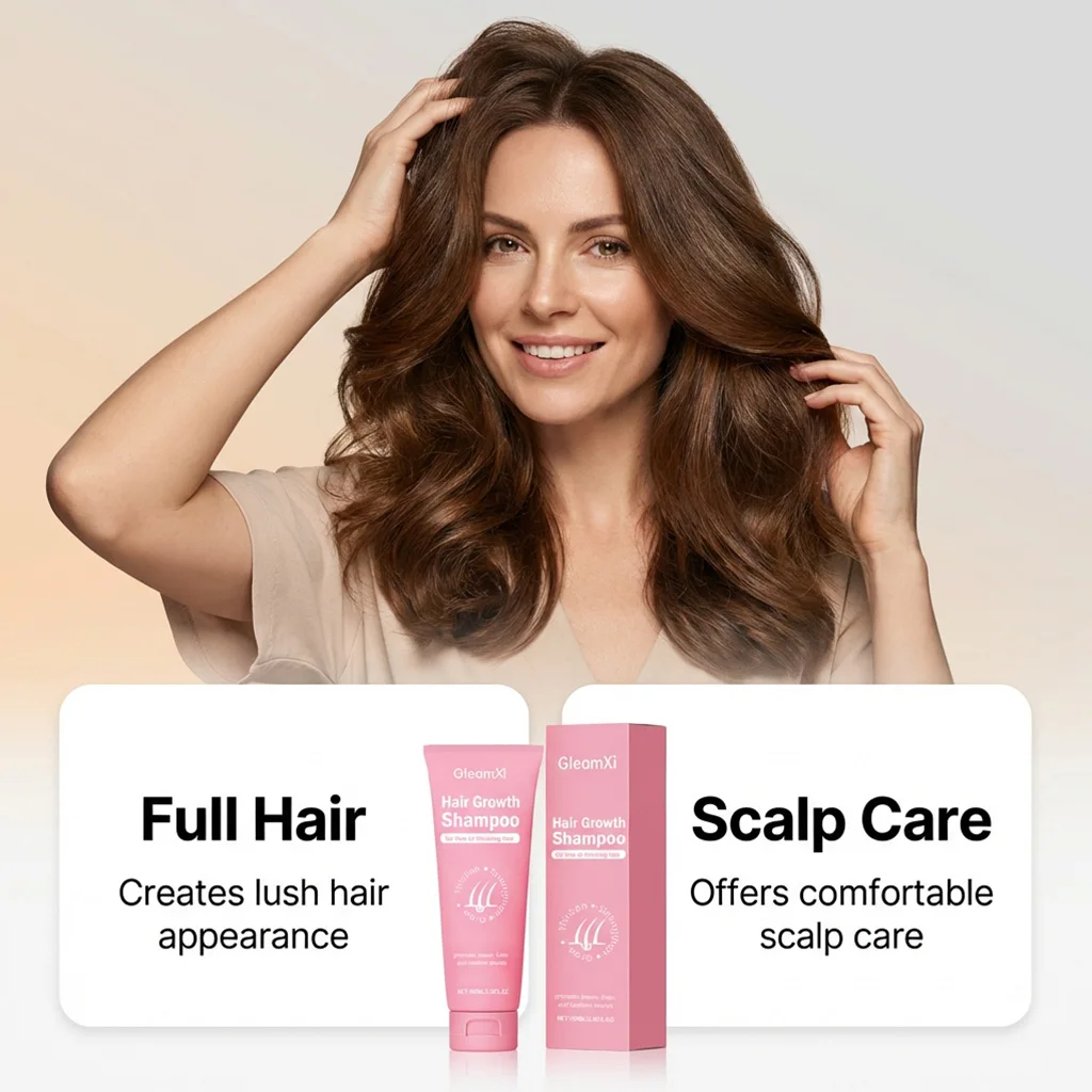Hair Growth Shampoo Natural Turmeric Formula Strengthen Roots Anti Hair Loss Nourishing Smoothing Moisturizing Cleaning Shampoo