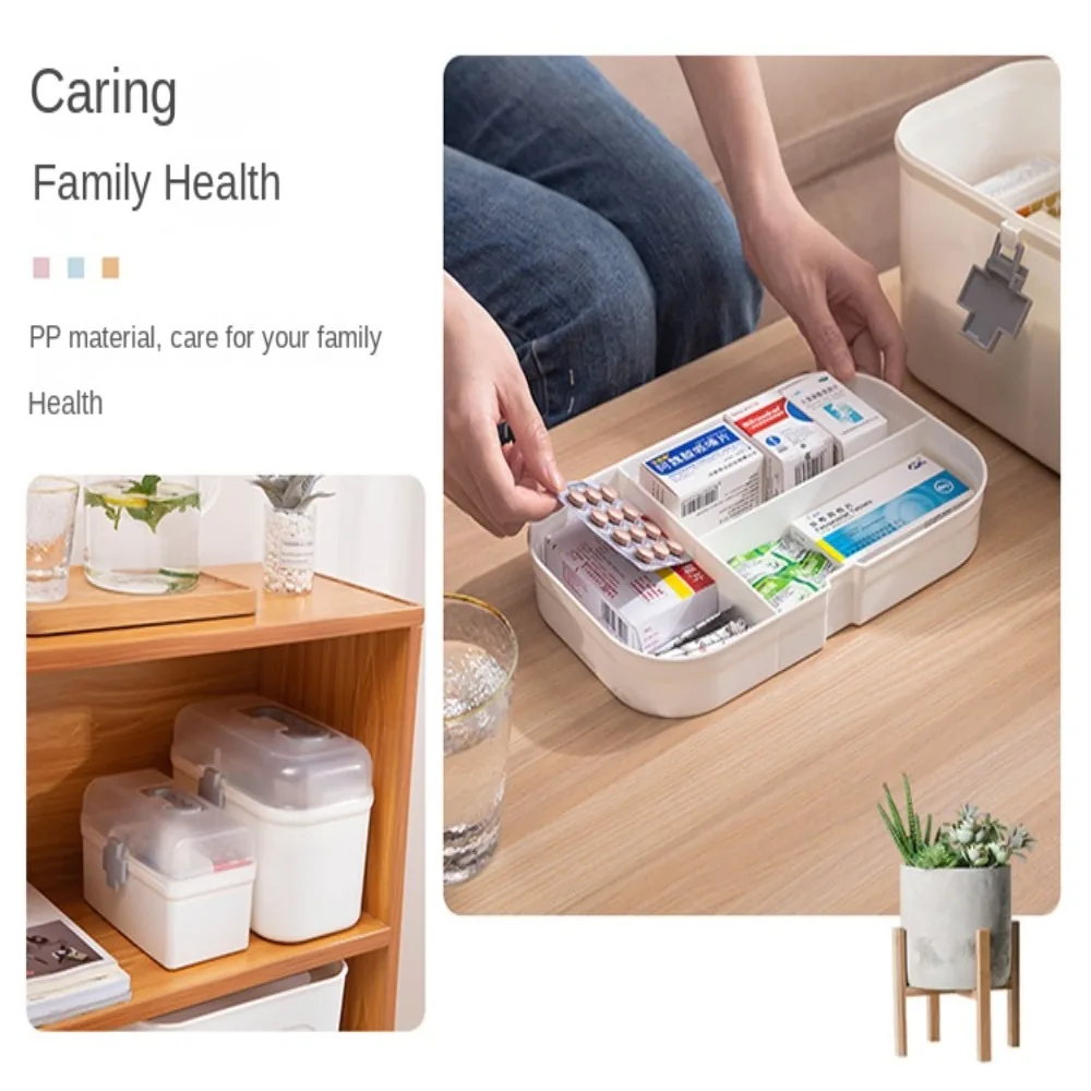 Multi-layer Large Pill Box Waterproof Large Capacity Medicine Storage Box White Medicine Tablet Container Large Pill Case