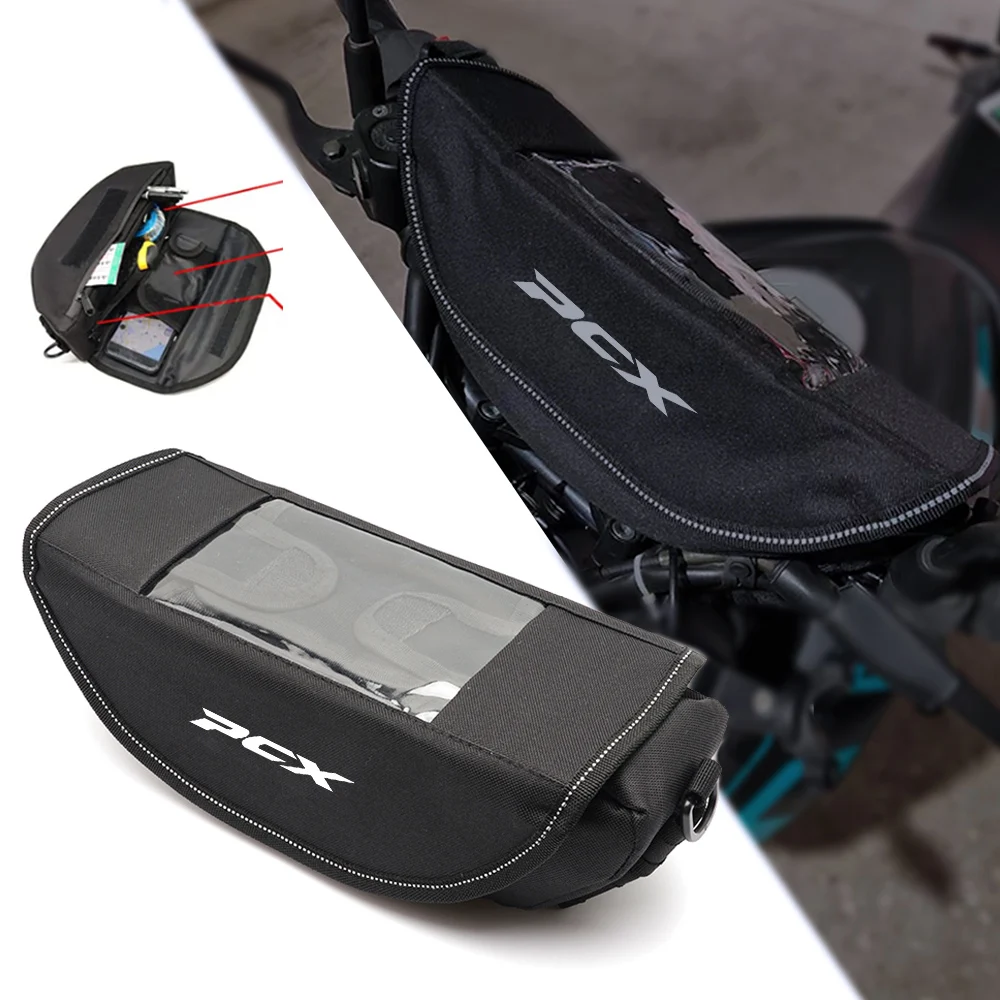 

﻿Accessories Fit For Honda PCX 125 PCX 150 PCX160 Dustproof and waterproof moto steering wheel navigation bag