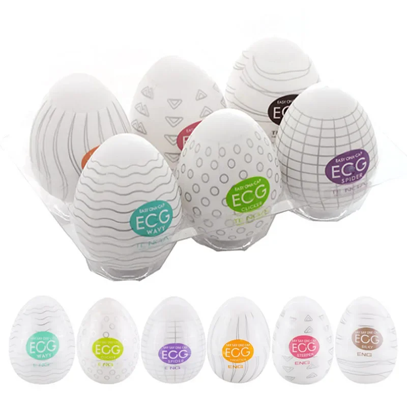 Taza de masturbación de bolsillo para hombres, huevos vaginales, Juguetes sexuales para mamada, masajeador de pene, estimulación del glande, producto estirable de silicona, 6 uds.