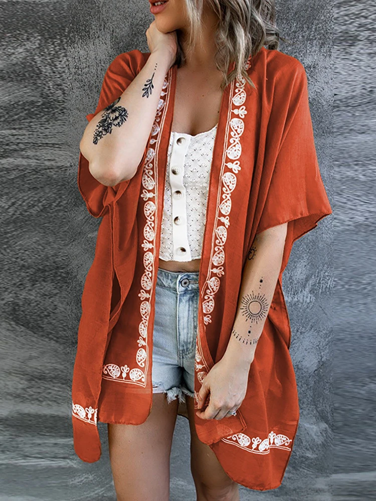 

Summer Women Loose Long Trench Casual Wide Waisted Vintage Streetwear Coats Clothing Elegant Lady Open Stitch Holiday Outerwear