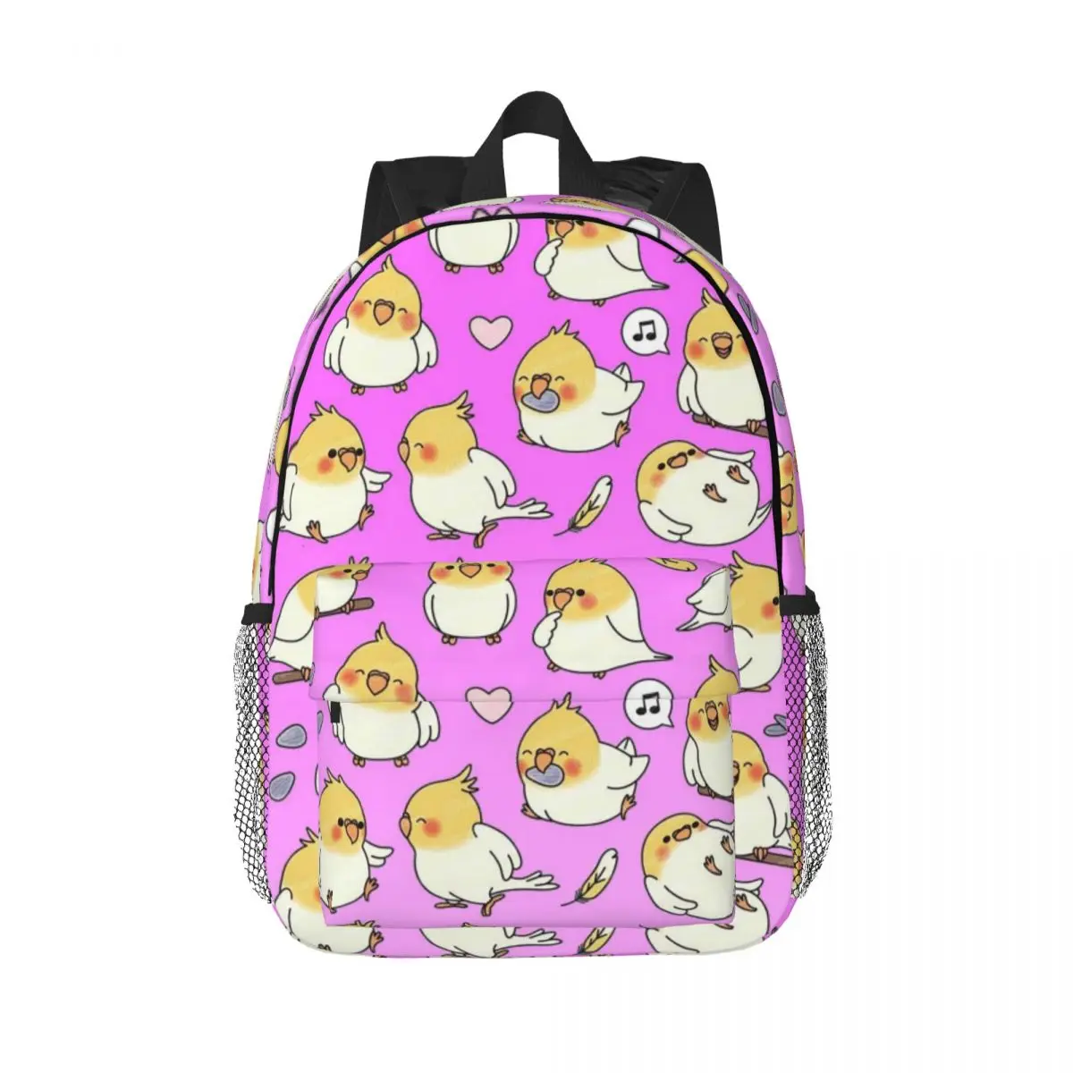 Birds Cockatiel Budgie Parrot Backpack Daypack Large Capacity Boys Girls BookBag Shoulder Bags for Men Women Children School Bag