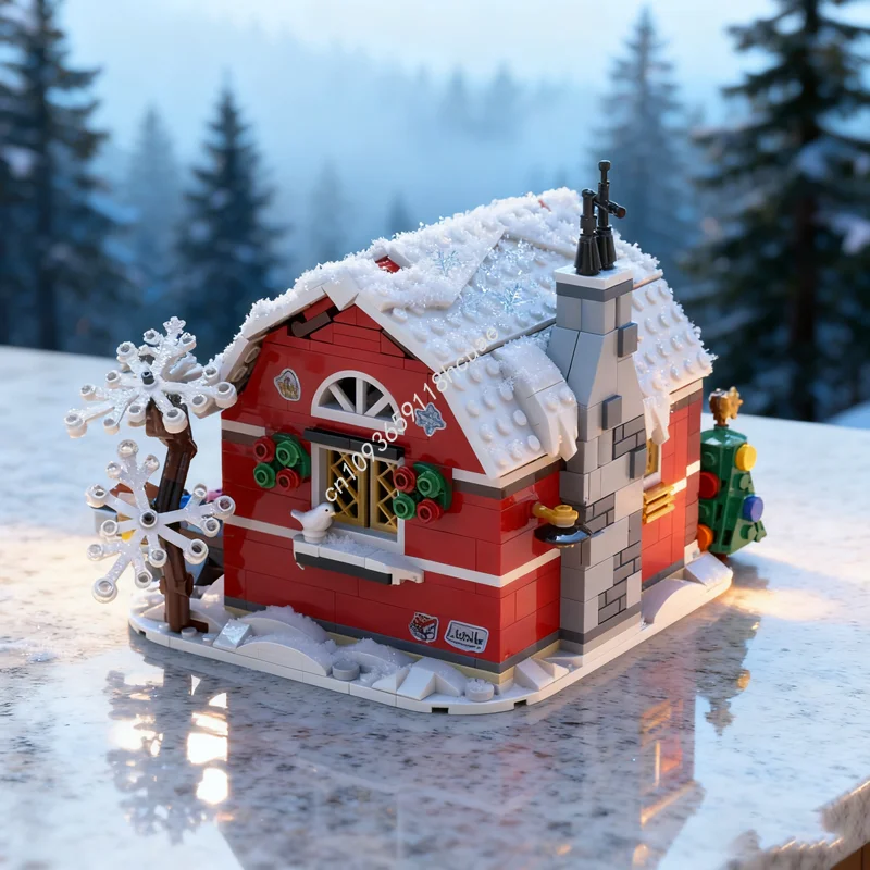 

691pcs MOC Santa S Workshop Complete Creatored Model Building Blocks Christmas Gift Architecture DIY Toys Creative Brick Kids