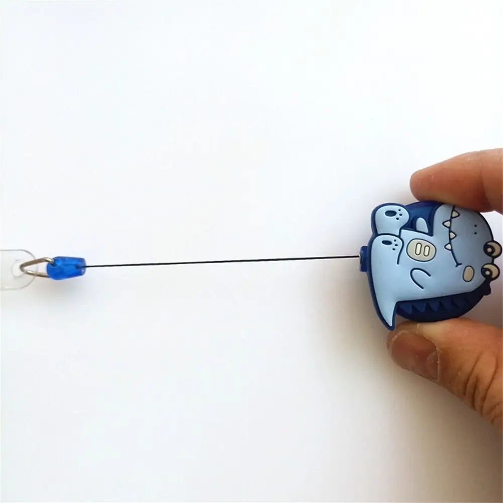 Cartoon Animals Nurse Badge Reel Bear Rabbit Name Tag Retractable Badge Holder Dinosaur Work Card Easy Pull Buckle Hospital Use
