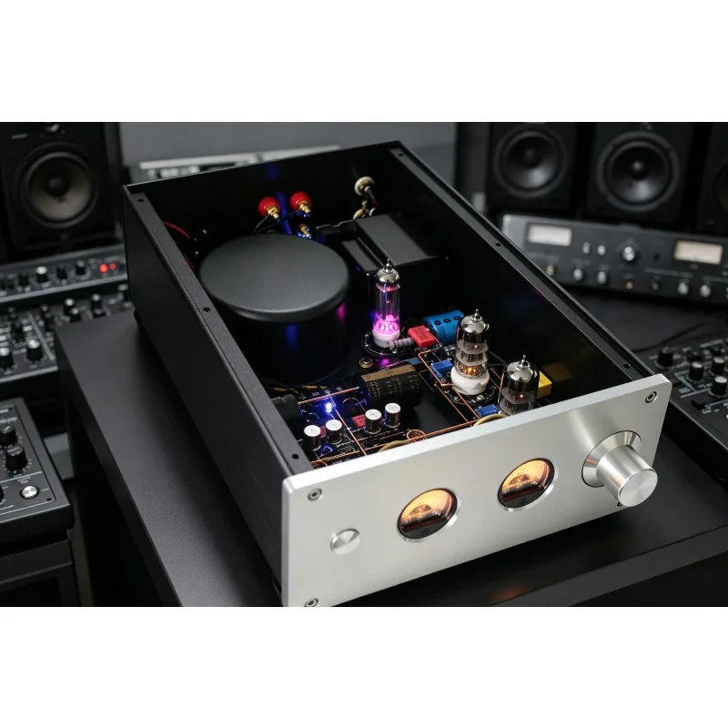 Гибридный ламповый усилитель Point-to-Point L4780/TDA7293/LM3886 с ламповым предусилителем 6N3/5670, готовый Hi-Fi настольный усилитель
