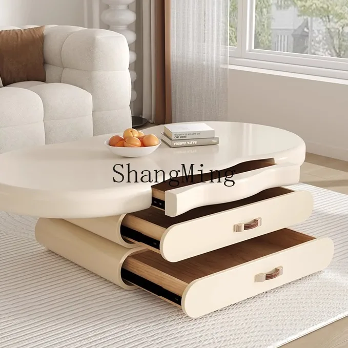 

LXY new light luxury high-end small apartment minimalist home living room rock slab coffee table