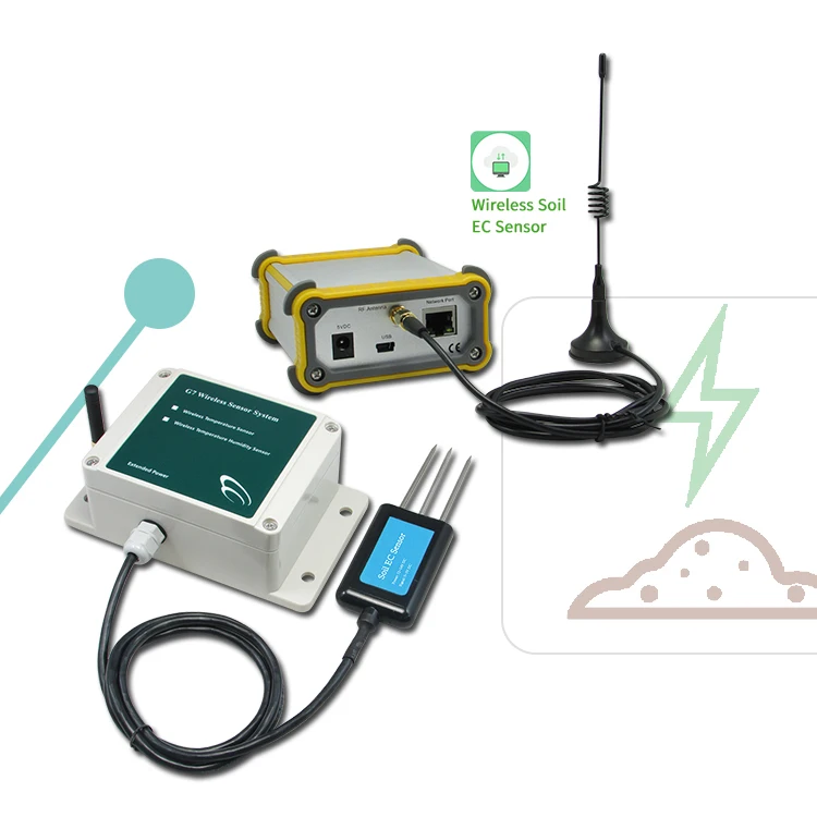 Wireless Soil EC PH Analyzer Temperature Moisture Nutrient Sensor Soil Test Meter Ec Meter Soil