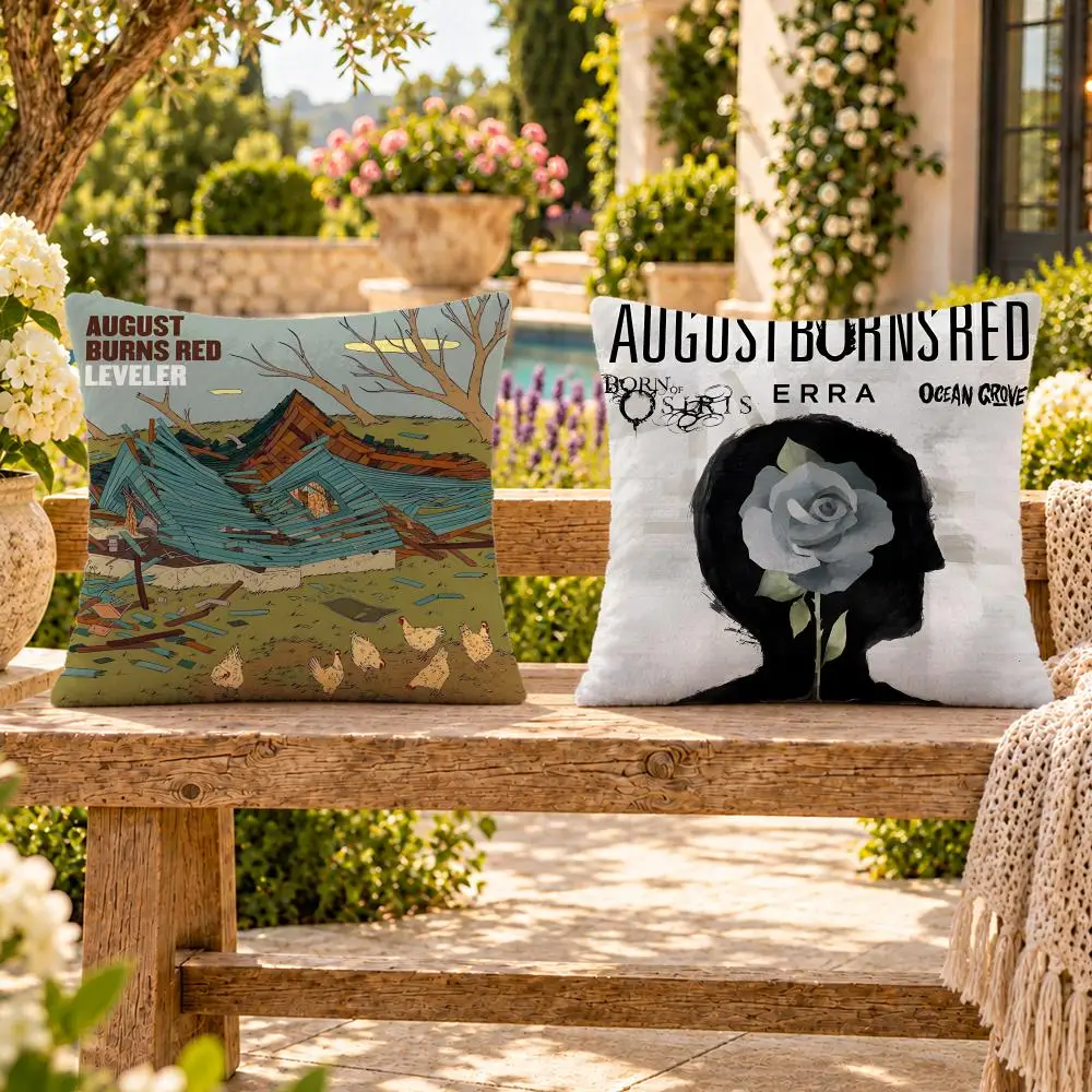 Band Metalcore August Burns Red Cushion Cover Soft Plush Throw Pillow Cover Washable Sofa Bed Patio Chair Home Decor