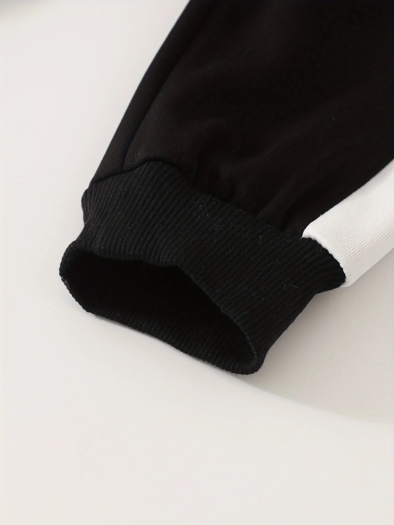 الأولاد كتلة اللون مجموعة 2 حزمة رسالة هوديي السراويل الزي أسود أبيض رمادي الخريف الشتاء عارضة الأزياء الراحة