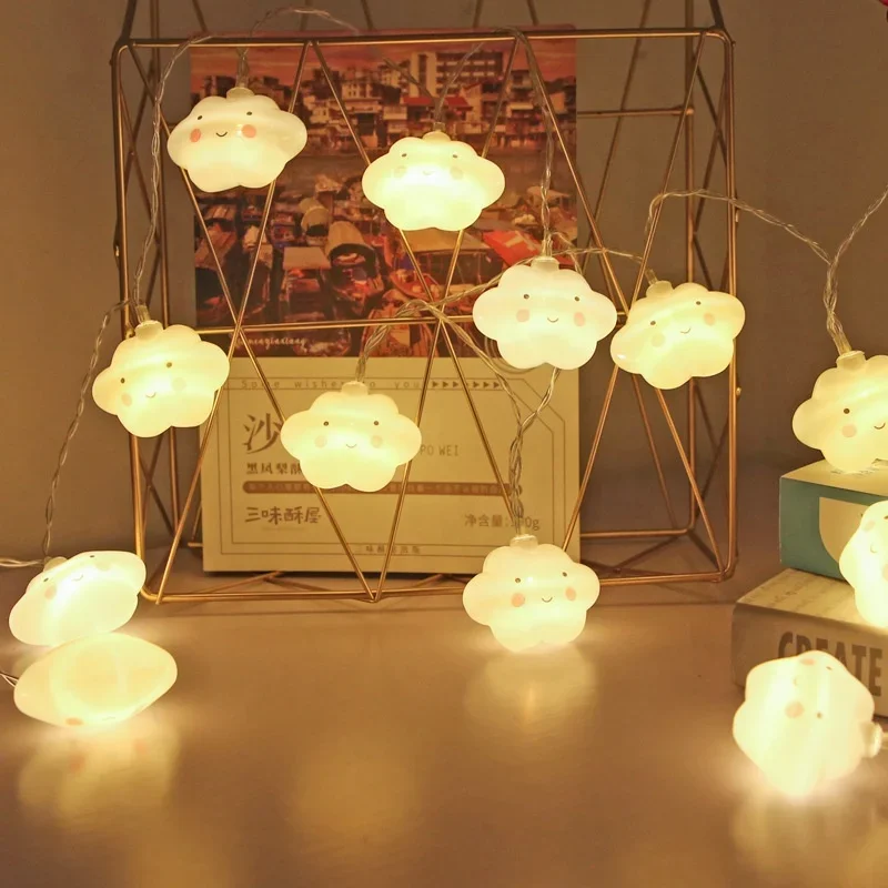 LED Cloud Star String Light, Cloud Light, Alimentado por bateria, Interior, Decoração de aniversário, Criativo, Fada, Criativo