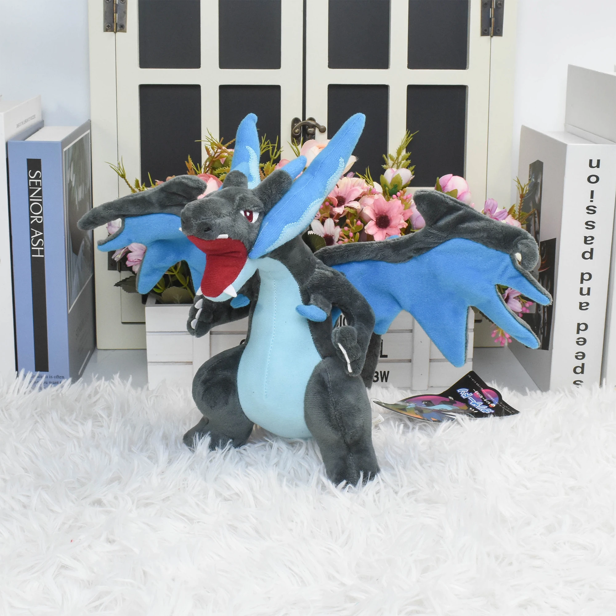 Mega Charizard X Plüschtiere Mega Charizard Evolution Puppe Weiche Stofftiere Geschenke für Kinder Zeichentrickfigur 20CM – Detail 5