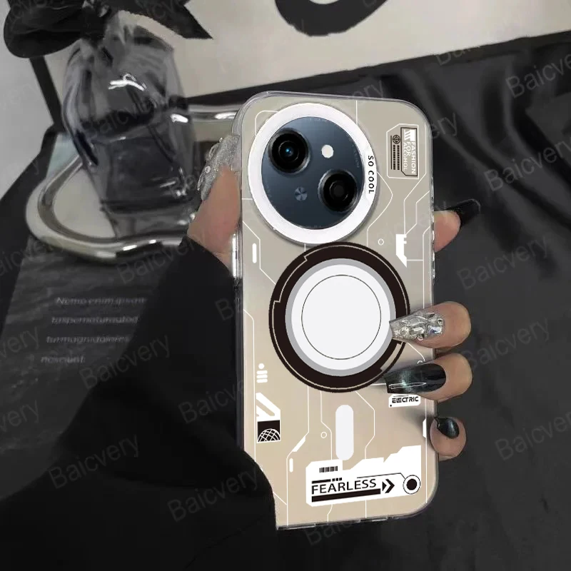 حافظة لهاتف Tecno Spark GO 1 Spark 30c 20c 10c 20 10 8c 7T 6 GO Pro Plus 4G 5G حافظة هاتف ليزر فاخرة على الطراز الكرتوني رقم 10