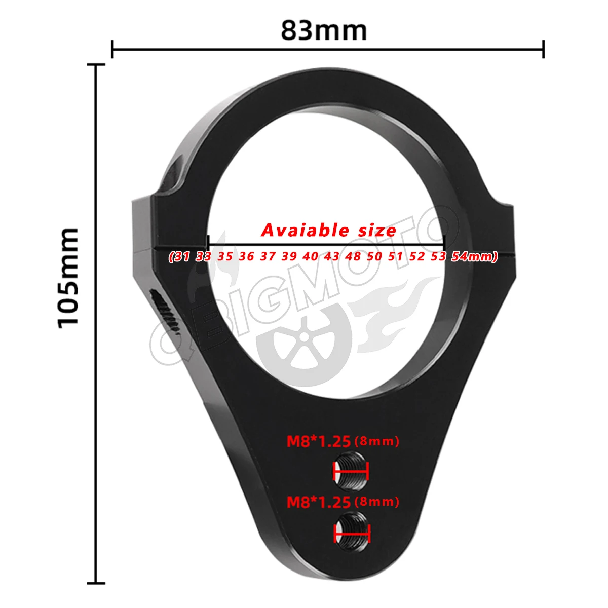 CNC Steering Damper Bracket Fork Clamp Support Holder 30-60 mm Universal Motorcycle Front shock absorber modified Accessories