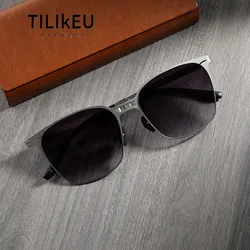 New Ultra-Thin Steel Foldable Frame Nylon Sunscreen Sunglasses Unisex Trend Outdoor Travel Folding Sunglasses UV400 Protection