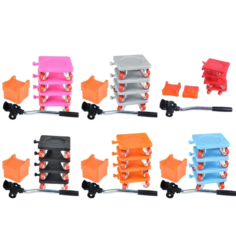 Mudanzas muebles multiusos con ruedas generales Juego ruedas móviles para muebles Instalaciones simples para uso en y