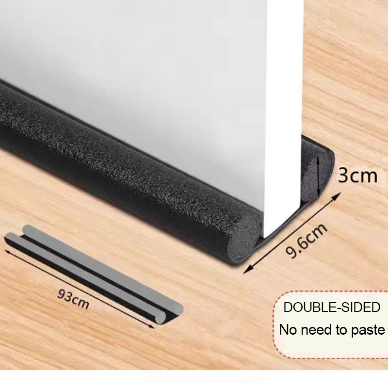 1 قطعة قابل للتعديل الباب أسفل بولي Foam رغوة شريط عازل تحت الباب مشروع سدادة مكافحة البرد الفجوة مانع ختم الباب/نافذة حجب كتلة