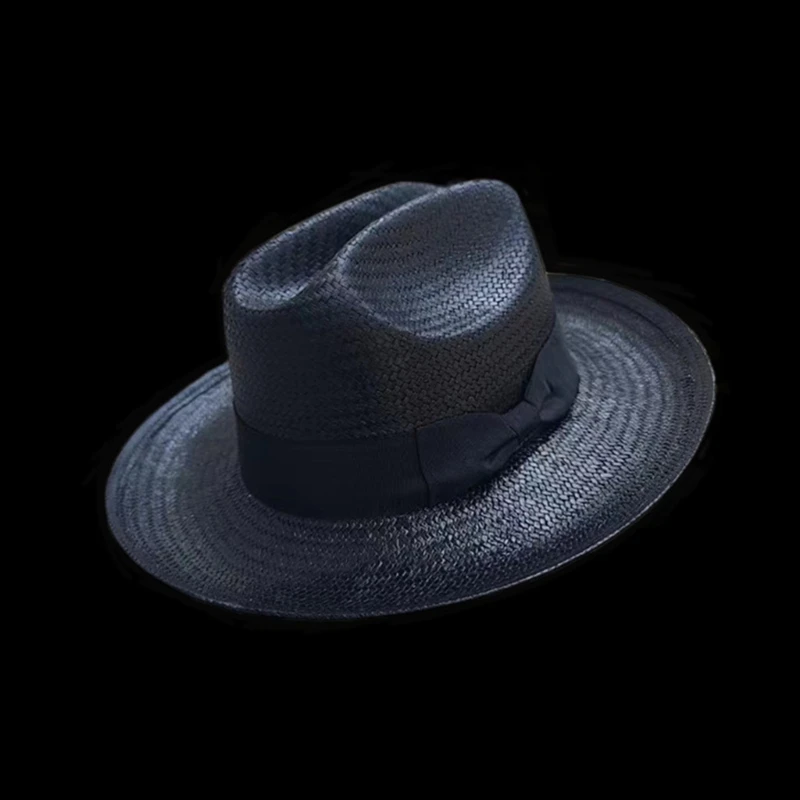 

A2ES Windproof Straw Hat Durability Hat Versatiles Elegant Hat Gentleman Stylish Hat