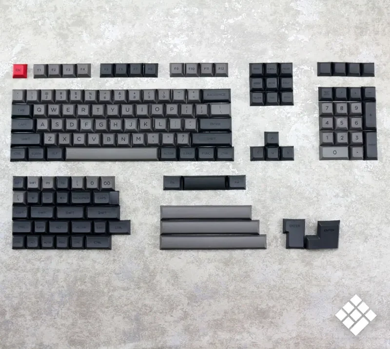 DSA145 key blue and white blue and yellow hot sublimation, mechanical keyboard keycaps PBT IKBC