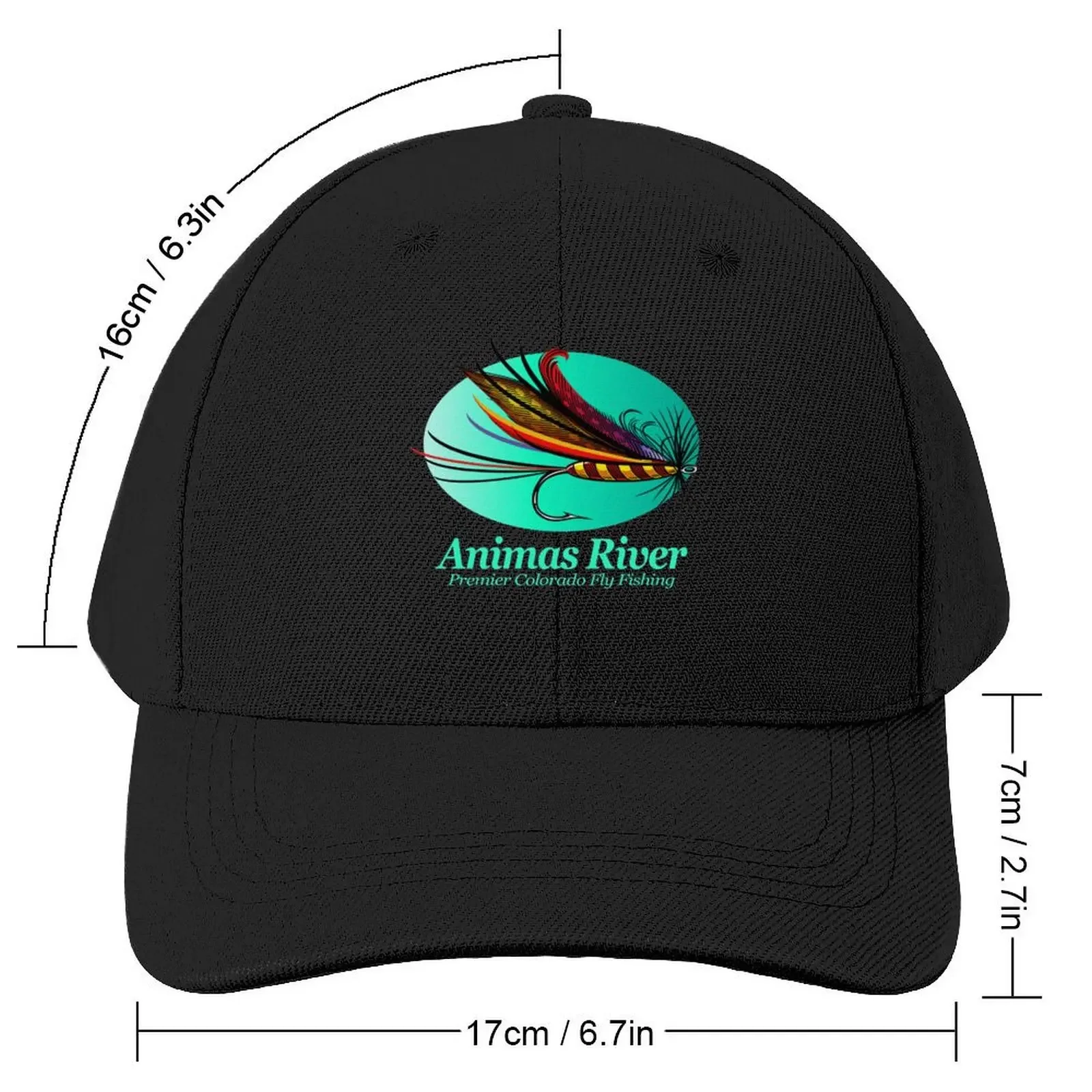 Animas River Fly Fishing (FSH) Baseball Cap Wild Ball Hat Big Size Hat Vintage For Women Men's