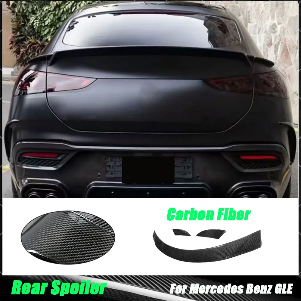 

Настоящий карбоновый задний спойлер (антикрыло) для Mercedes-Benz GLE Class C167 GLE350 GLE53 63 AMG Coupe 2020-2023, спойлер для багажника, гоночный спойлер