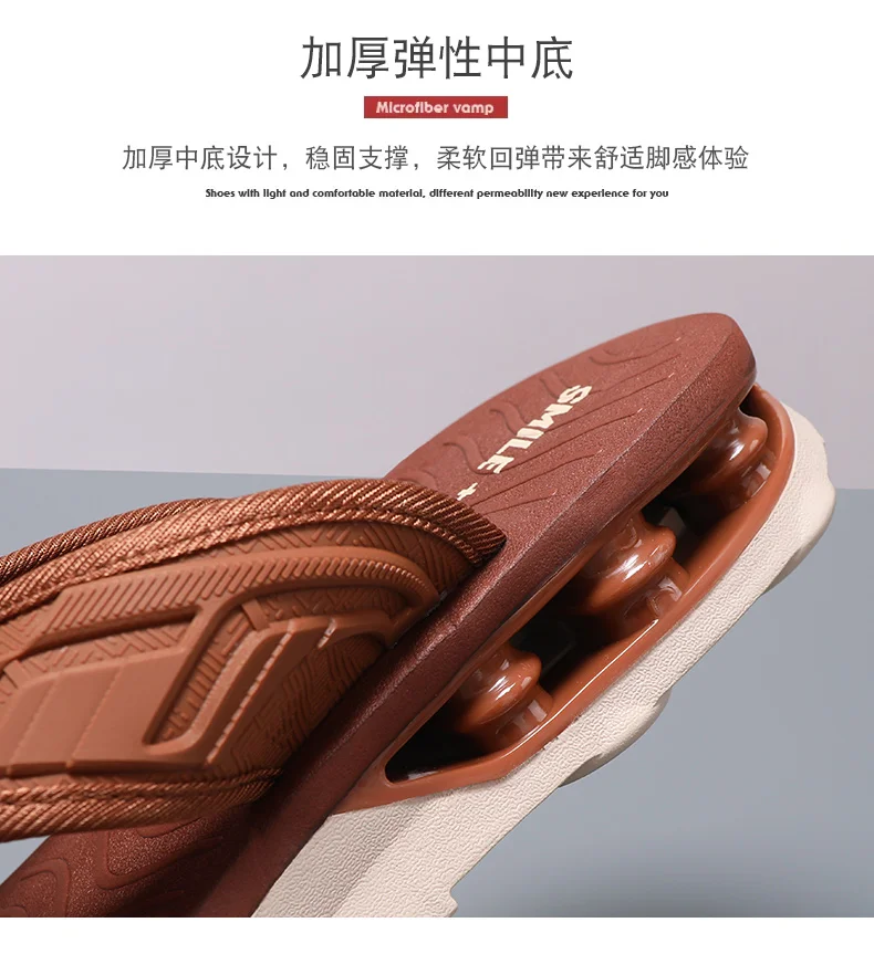Beliebte Sommer-Mode Bequeme Flip-Flops mit Einzigartigen Sohlen, Stylische Indoor- und Outdoor-Trendige Herren-Flip-Flops – Detail 5