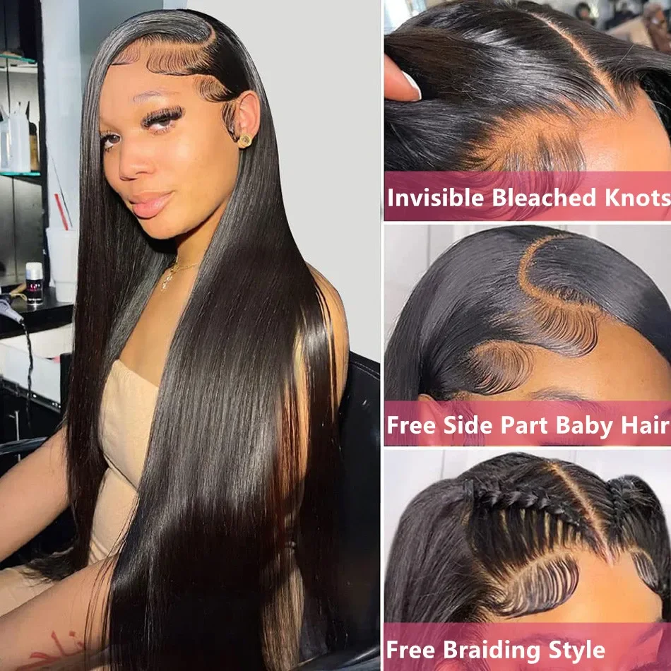 Straight Lace Front Wigs Hd Lace Wig 13x6 Human Hair Wigs For Black Women Pre Plucked Brazilian 32 30 Inch 13x4 Lace Frontal Wig